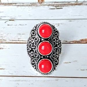 Coral Bali Style Ring